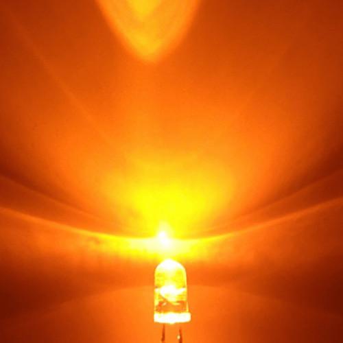 5mm Orange Color 600-615nm 600-1200mcd Round Clear Lens Candle Flickering Flashing LED Diode