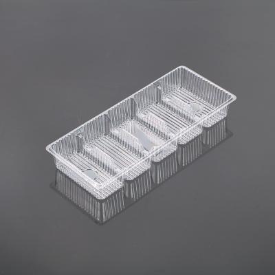 Hengmaster Food Grage Disposable Plastic Biscuit Disposable Snack 5-com PET Tray