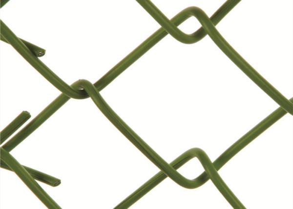 Verde escuro Chain Link Fence Roll Elétrico de prata galvanizado 10m com revestimento de PVC