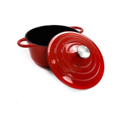 Punhos holandeses de Oven Chemical Free With Two do ferro fundido do revestimento esmaltado