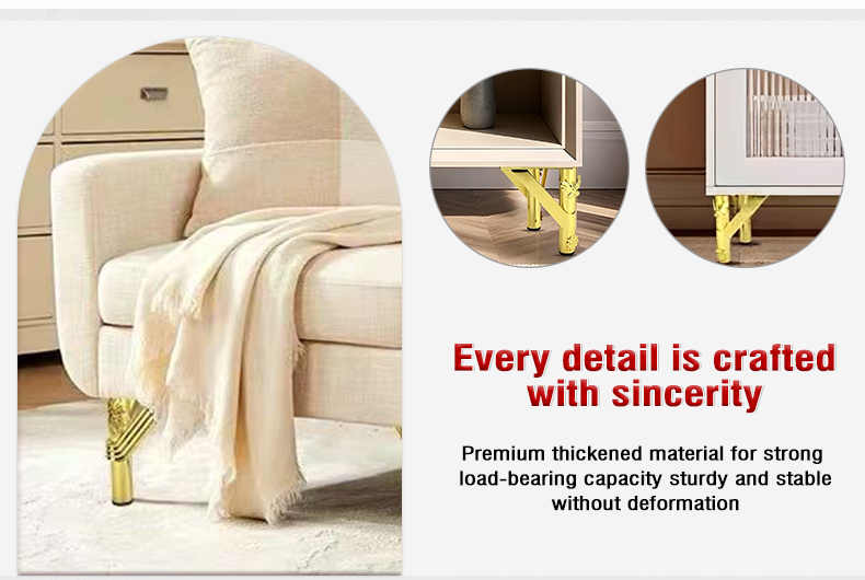 Thickened Hollow Metal Legs, Hardware Fittings for Sofas Bedside Tables & Coffee Tables New Decorative Iron Floral Legs