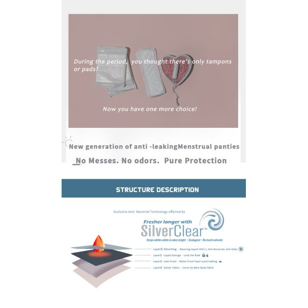 Sleep Sliding Waterproof Period Proof Shorts Plus Size 4 Layers Women'S Boxer Knitted Cotton Period