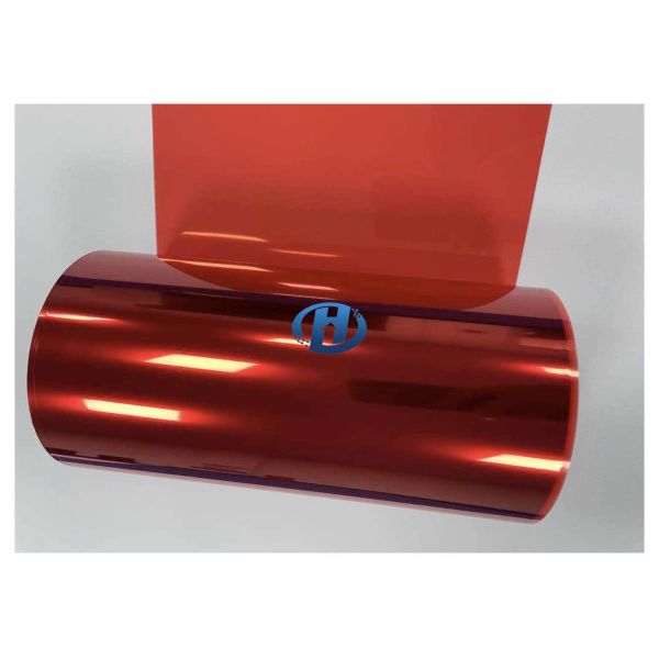 36 μm Red PET Anti Static Film UV Cured Silicone Coating Film Mainly used as waste discharge films in 3C industries