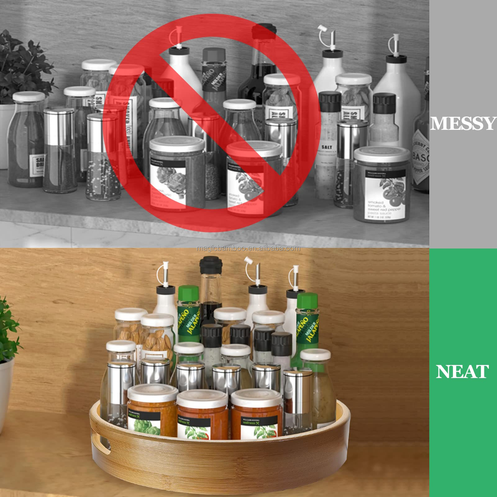 10 дюймовый бамбуковый ленивый Сьюзан поворотный стол для кухни столешницы функциональный и дизайн