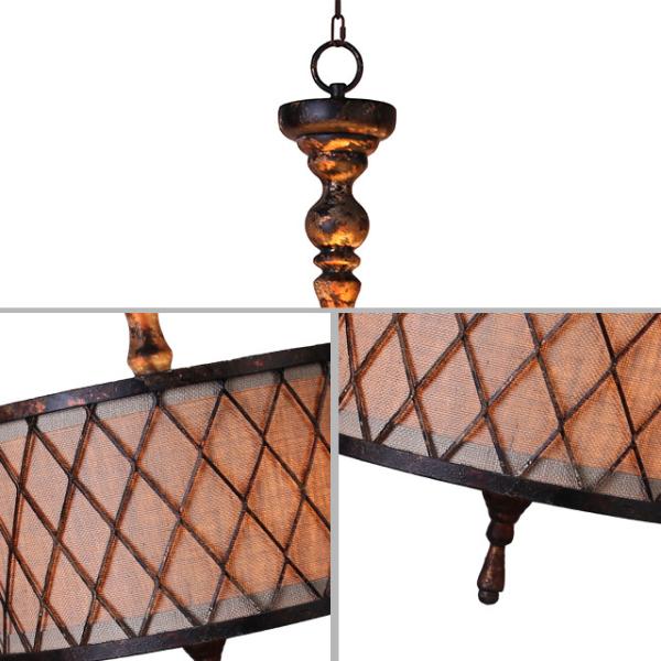 Wrought iron sphere chandelier with Lampshade for home lighting (WH-CI-24)