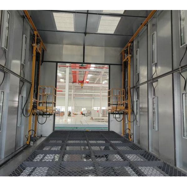 3-Axis Pneumatic Personnel Lift Platform Wall-Mounted for Painting Large Commercial Vehicles