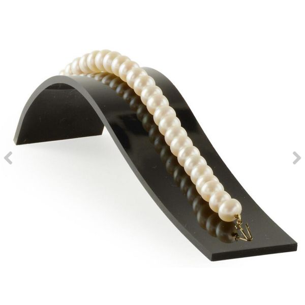 Arched Jewelry Bangle Display Stands Black Acrylic Bracelet Holder