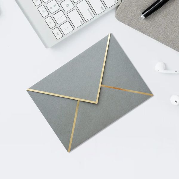 Grey Paper Gift Card Envelopes Custom Printing Design Luxury