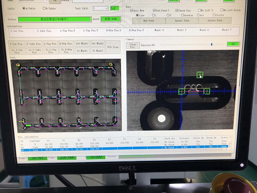 Нижняя режа визуальная машина маршрутизатора PCB системы PCB Depanelizer CCD