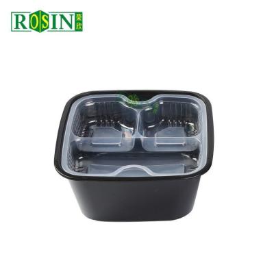 Containers de préparation de repas jetables personnalisés 2 couches coupure sur couvercle pour la soupe chaude