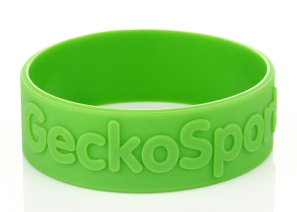 Raised Lettering Low Relief Embossed 1 Inch Custom Silicone Rubber Wristbands