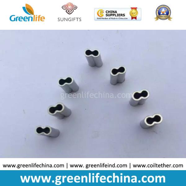 Plastic Lanyard  Assessory Metal Crimp for Cable Loop
