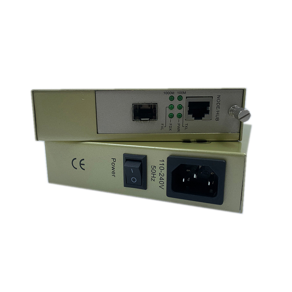 SFP Слот Rack Media Converter 1310nm Single Mode Fiber Ethernet Converter Неуправляемый