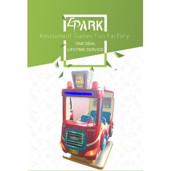 English Version Fire Truck Kiddy Ride Machine Children Swing Car