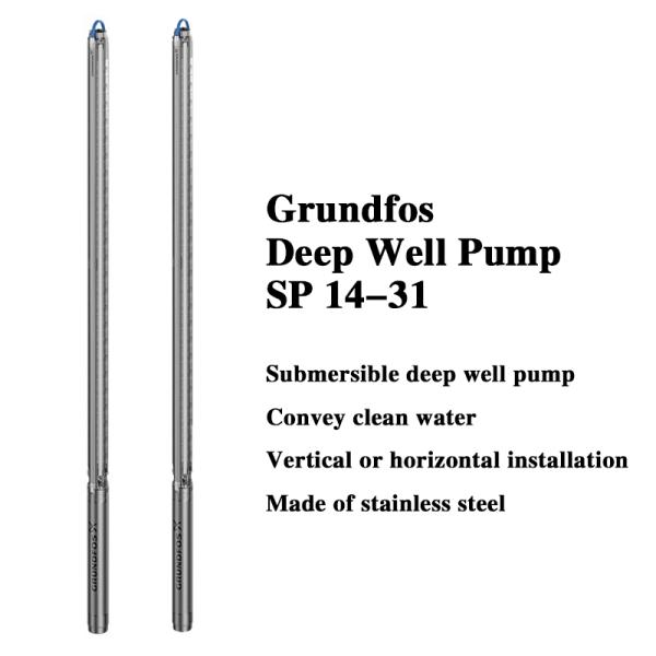 Bombas sumergibles para pozos profundos de agua de 4 pulgadas de diámetro, serie Grundfos SP, de gran venta