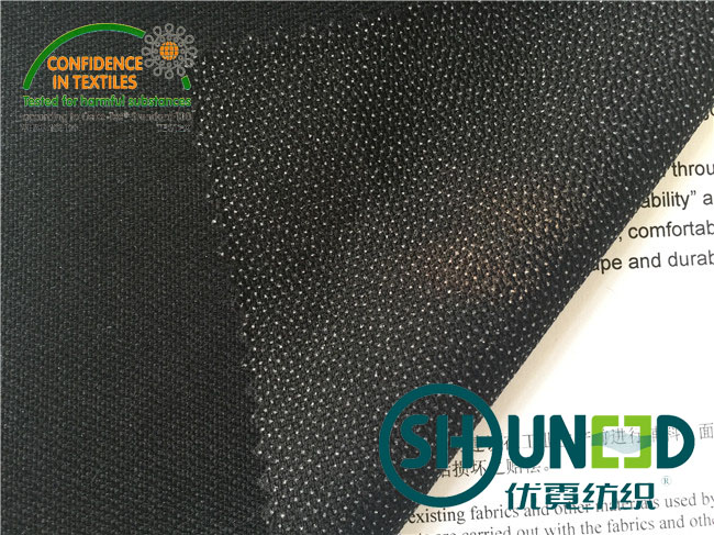 PA 75 D * 100 D Broken Twill Weave Woven Interlining , Double Dot heavy weight interfacing
