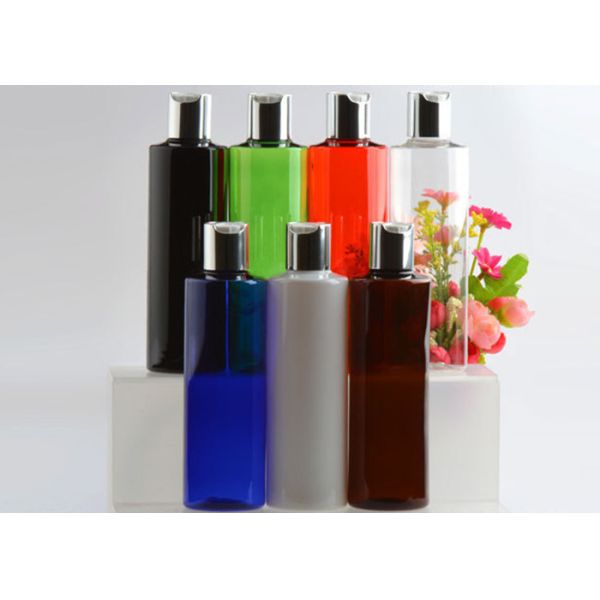 250ml Custom Clear Amber  Black Skincare Plastic flip cover Bottle