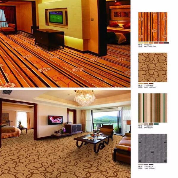 Decorative colorful stripe drawing nylon residential carpet