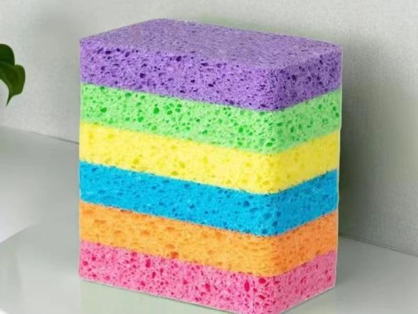 Éponge à récurer en cellulose de cuisine écologique, haute absorption