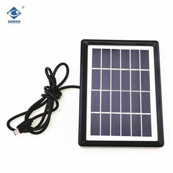 o vidro transparente do painel solar ZW-1.1W-6V da eficiência elevada de 6V 1.1W laminou