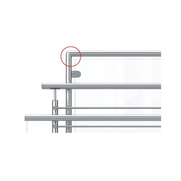 Iso9001 16mm 90 Degree Stainless Steel Pipe Railing