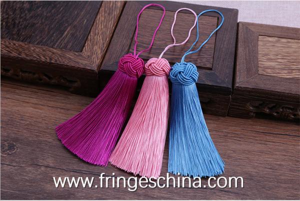 Colorful classical wholesale chinese tassels trimming fringe for bookmark
