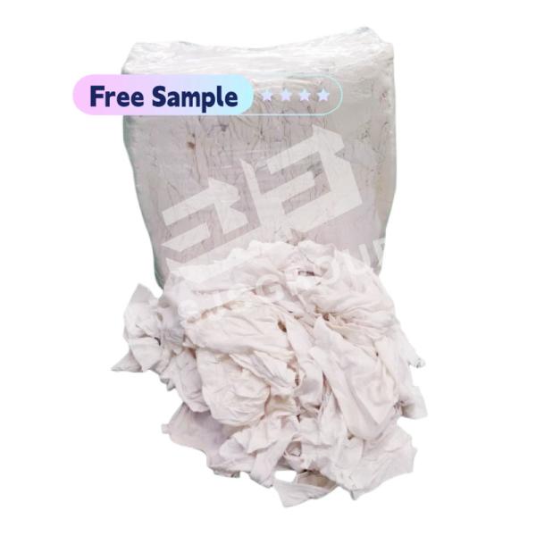 Free Sample 100 cotton white T-Shirt Rags Cleaning Industrial wiper industrial cotton wiping rags For Industrial Usage
