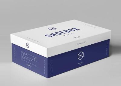 Le carton rigide argenté fait sur commande de Stampled chausse la solution d'emballage de boîte-cadeau de paquet plat