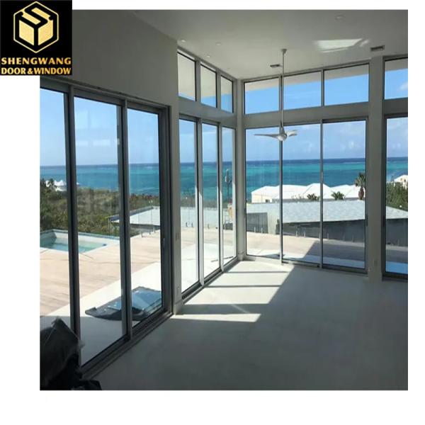 Brown Water Penetration Resistance Glass Door Villa Front Door Aesthetic