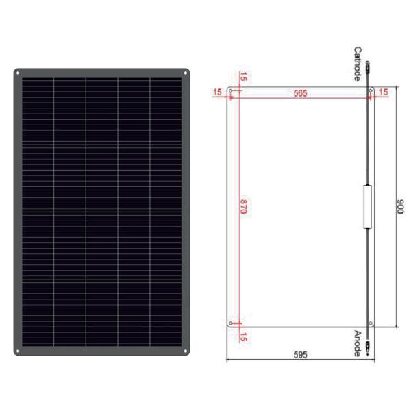 Monocrystalline 120 Watt Flexible Solar Panel Balcony Car Boat Golf Cart Solar Panel Kit