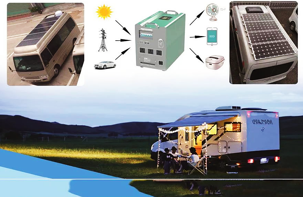 На открытом воздухе портативный генератор 1000W электростанции 220v