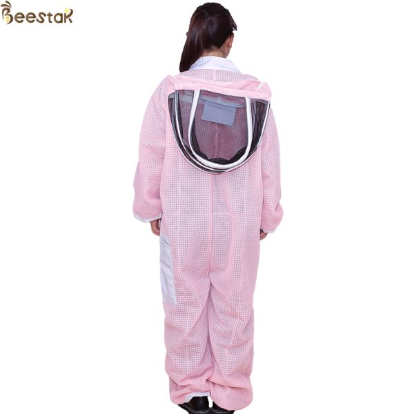 Three Layer Ventilated Pink Veil Beekeeping Suit High Quality Overall Safety Beekeeper Clothing