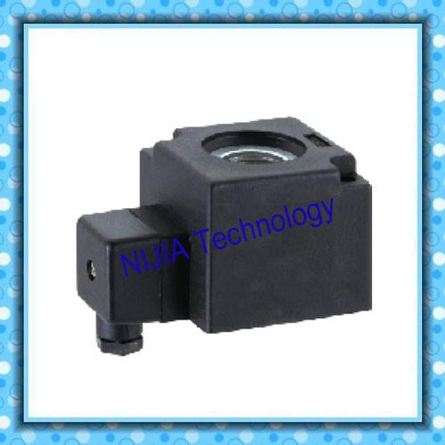Professional DIN4.8 Magnetic Coil 24V DC 220V AC Solenoid Coil in Black