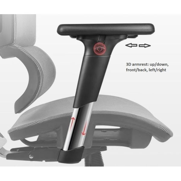 Full Mesh Swivel Ergonomic Office Chair With Lumbar Protection High Back