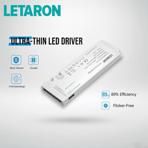 12V 24V LED Driver 15W 60W 100W Ultra Slim LED Power Supply 12.5mm Thickness Transformer for Kitchen Cabinet Furniture Lighting RoHS