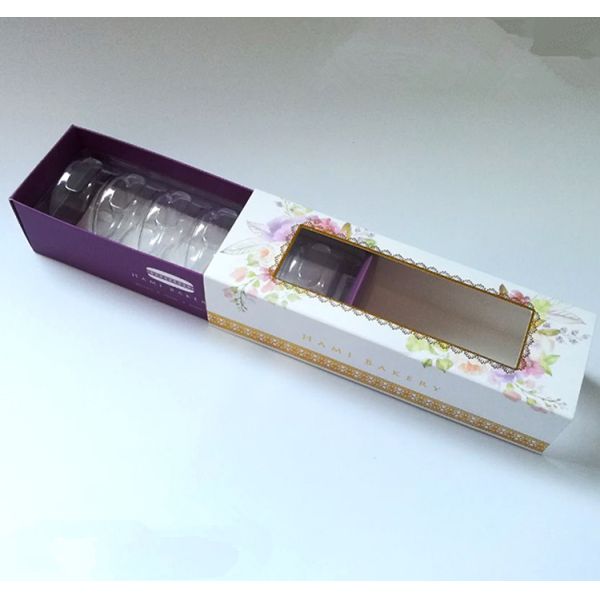 Macaron drawer box, fine box, folding box, chocolate box, brochure, advertising leaflet - all available for customization.