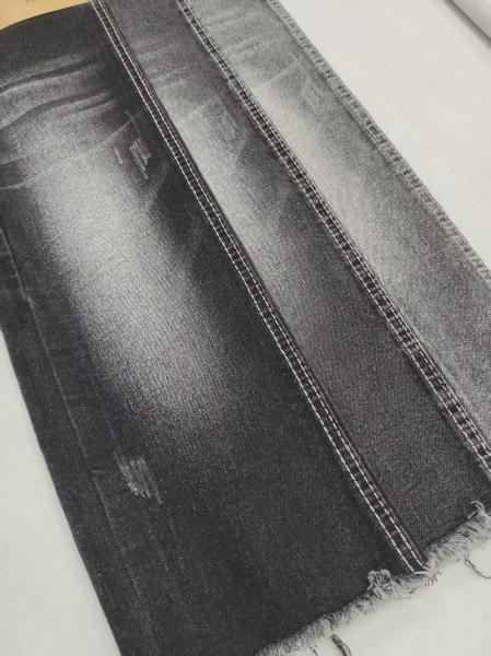 Super-suave Twill estilo NEGRO/NEGRO 11.2 oz Estiramiento de denim Tejido de baja contracción 8 * 16/70 Construcción JSD3191A para jeans