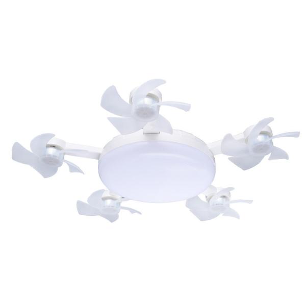 4 Heads Fan LED Light Drone-Shaped Remote Control Indoor Bedroom AC 85-265V Ceiling Fan Lamp