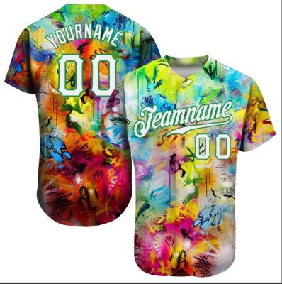 Durable Team Baseball Shirts Jerseys Anti Bacterial Multipurpose