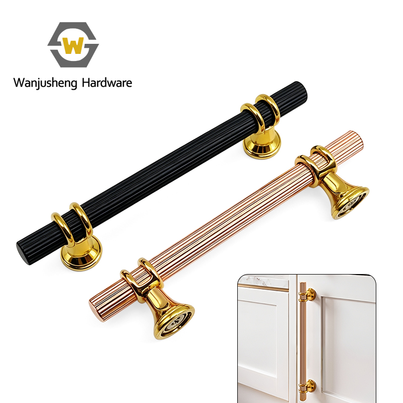 Multi Size Hole Space Cabinet Bar Handle Textured Aluminum Drawer Pull for Closet Dresser Storage Cabinet