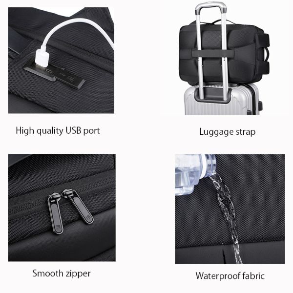 Удобный мужской рюкзак для деловых поездок многофункциональный ноутбук