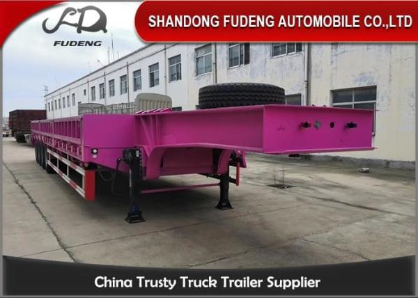 Mechanical Suspension 4 Axles 13 Meter Low Bed Trailer for Africa