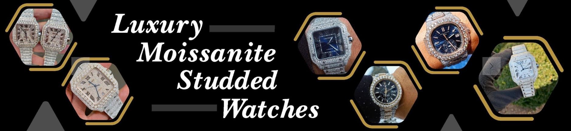 Бюст Moissanite камня самоцвета вниз с дозора диаманта дозора белого свободного естественного для людей