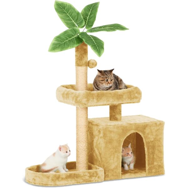 Natural Sisal Luxury Cat Tower A Stylish and Sturdy Play Space for Modern Felines