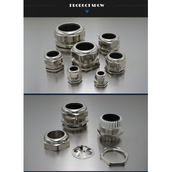 M22 Brass Cable Gland With Shielding Function Approved By U / L CE ROSH