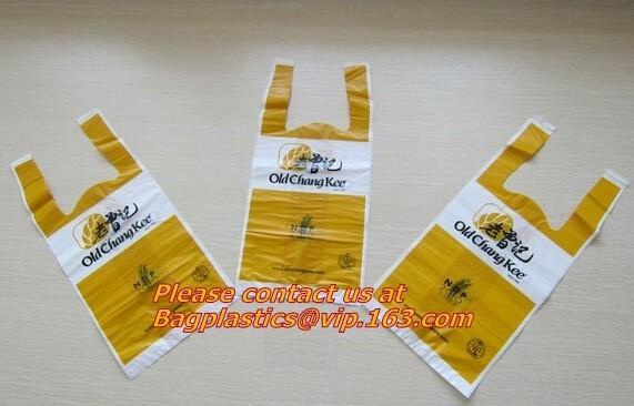 100% Biodegradable and Compostable, T-shirt Bags, EN13432 Certificate, green bags, bio bag