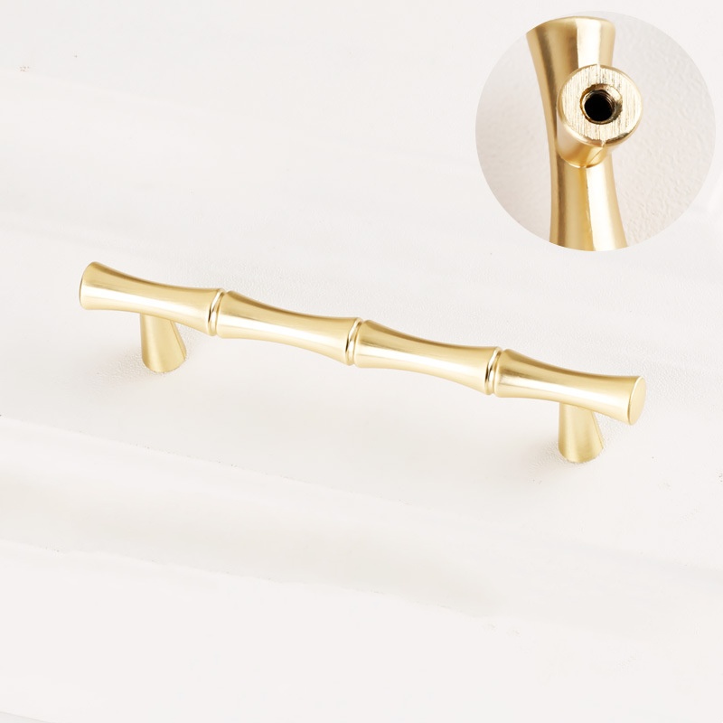New Design Bamboo Shape T-Bar Door Pull Handles Zinc Alloy Furniture Handles for Cabinets Cupboards Dressers- for Drawers