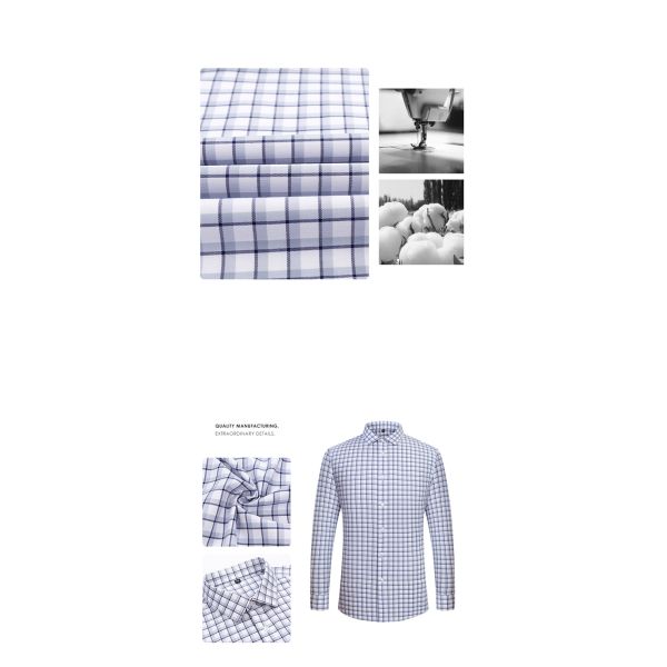 DP Pas de fer Longues et élégantes chemises de nuit en coton pour hommes