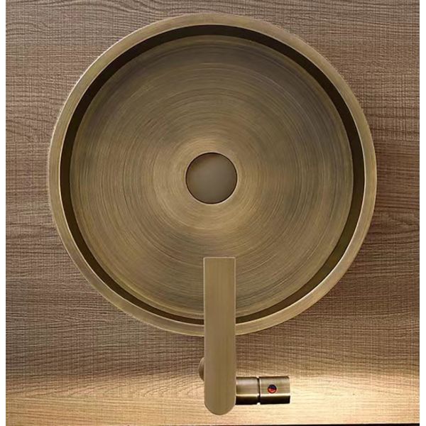Bronze Color Table Top Bathroom Sink SUS304 Stainless Steel Material