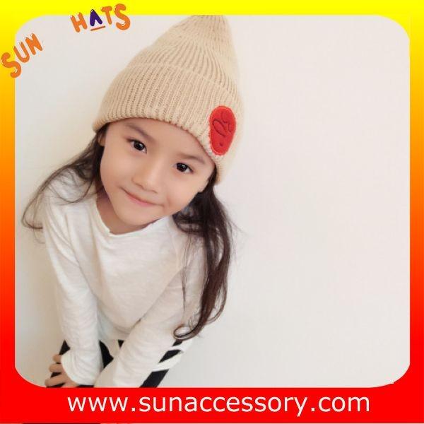 AK170191 Sun Accessory fashion cheap winter knitted baby beanie hats for kids,MOQ only 3 pcs